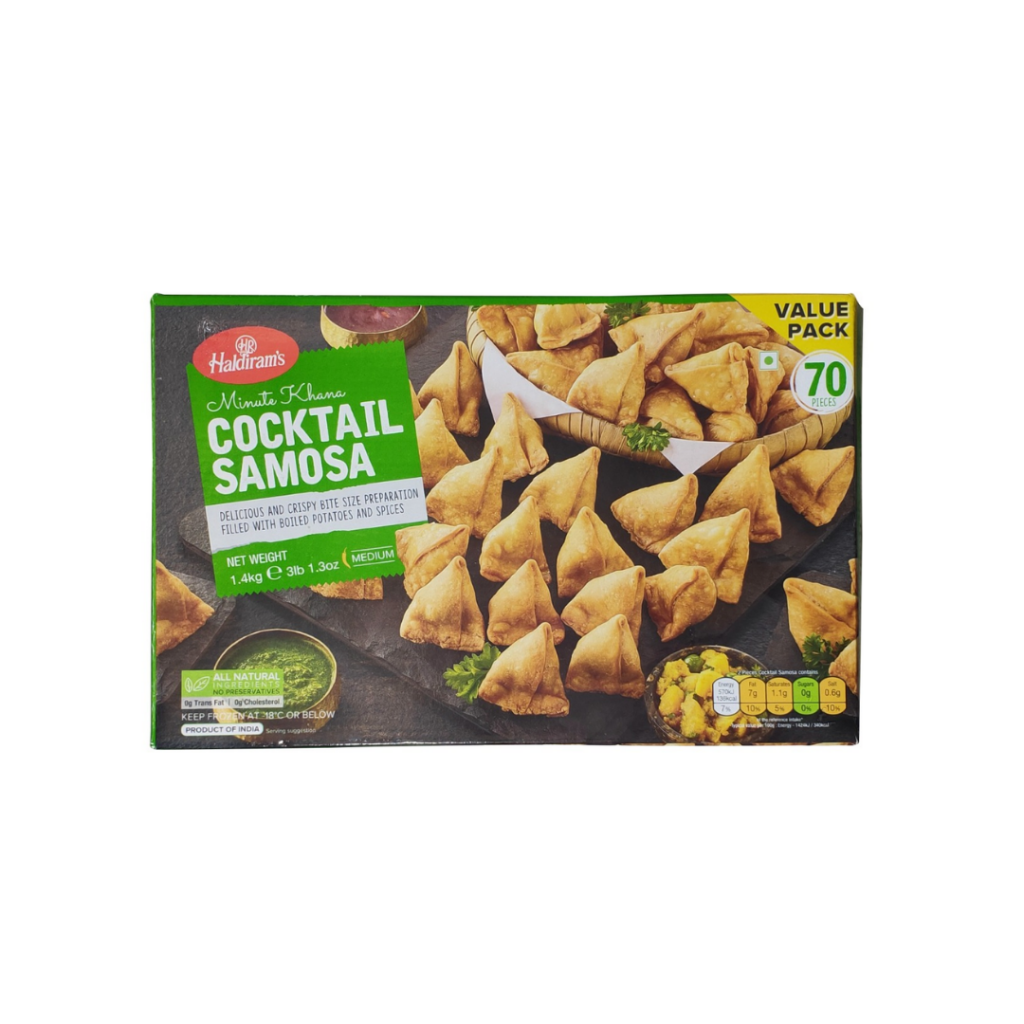 Haldiram Cocktail Samosa 1.4kg.(70 pies) - De Indian Mart